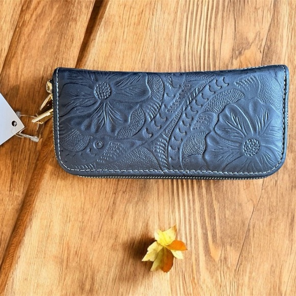 Women’s Wallet, Embroidered Wallet, black wallet, Cowhide wallet - Picture 5 of 5
